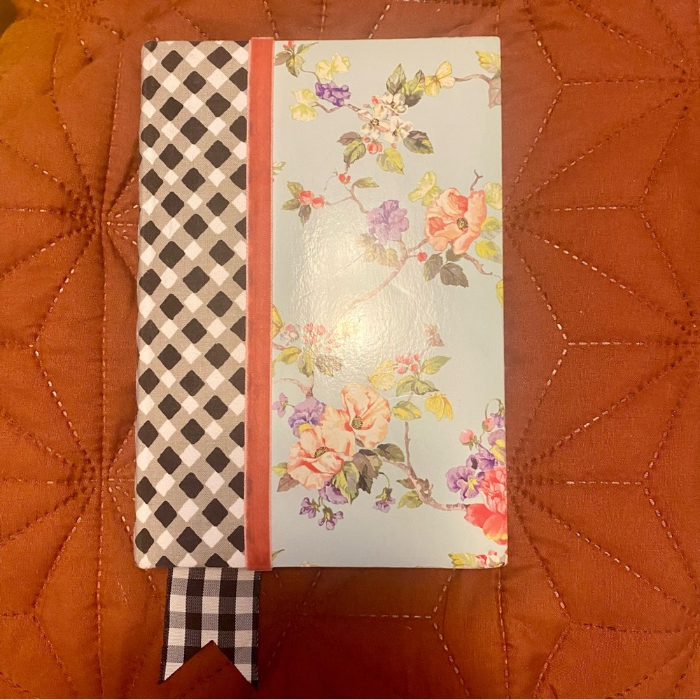 Tracy Porter 2003 Blank Page Floral Journal With Attached Bookmark